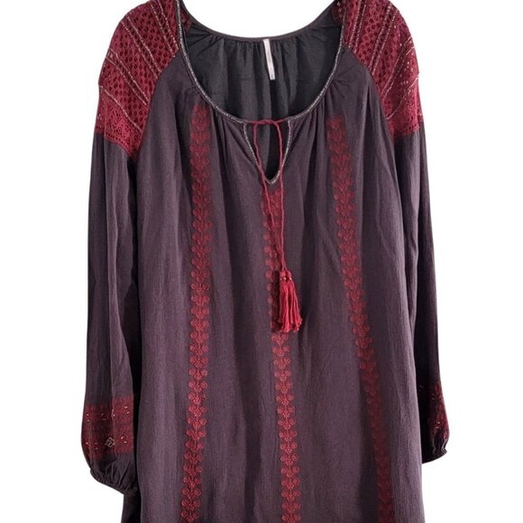 Free People Oversized Boho Crochet Lace Tunic Dress GB975119105 Size Small - Picture 4 of 13